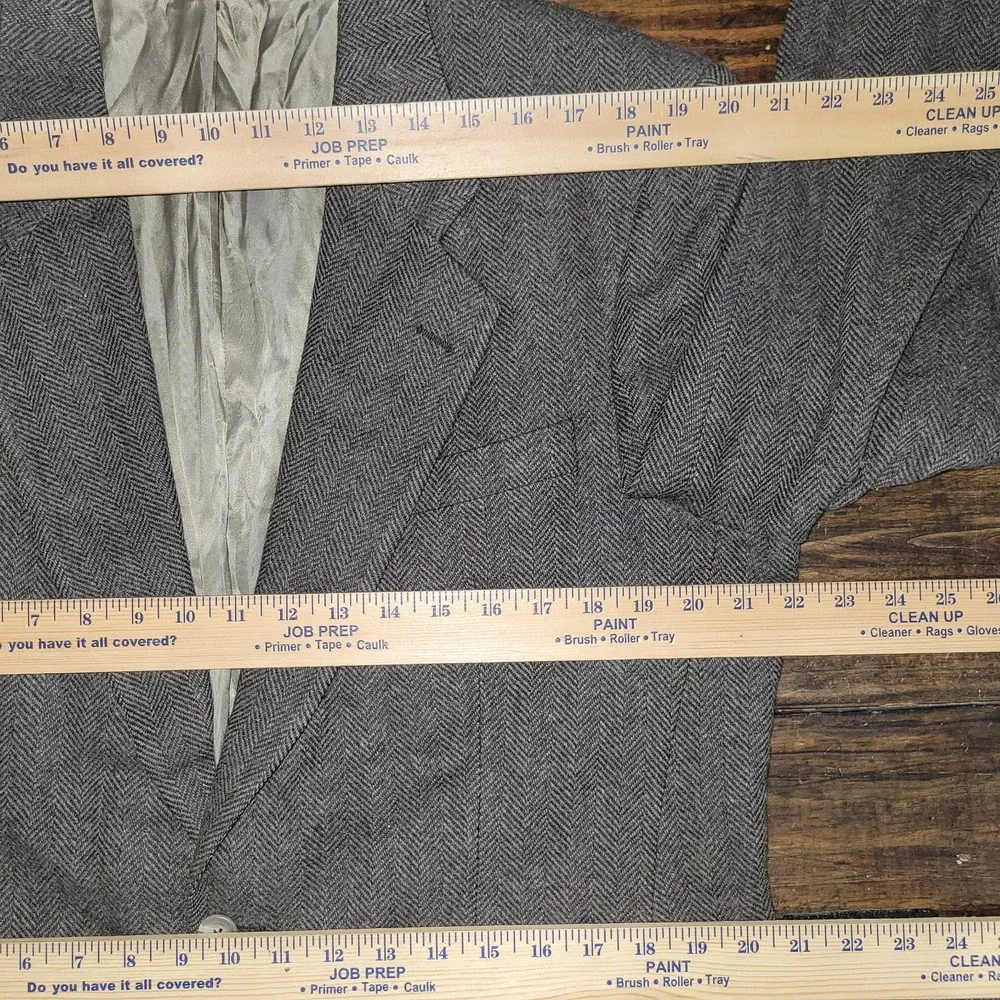 Rivera Collection Men's Tweed Sport Coat Two‎ Button Brown Herringbone about 43R